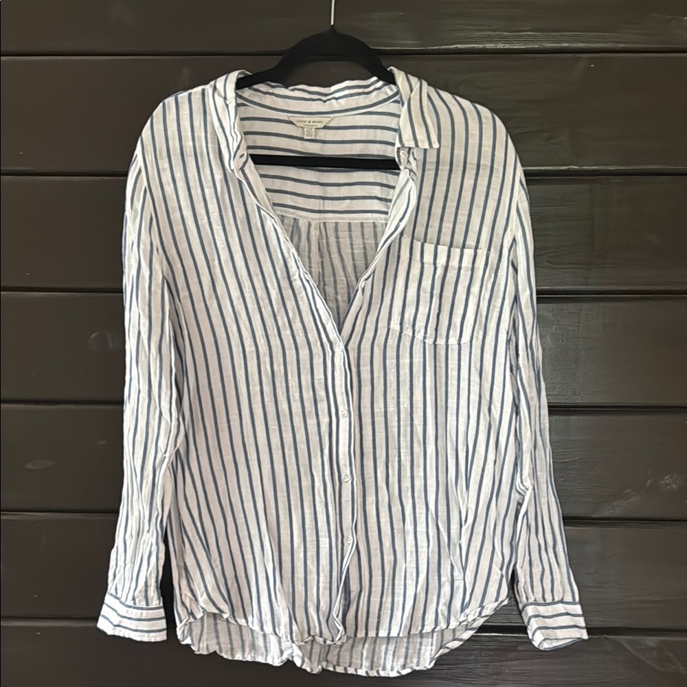 Lucky Brand Striped Button Down Long Sleeve